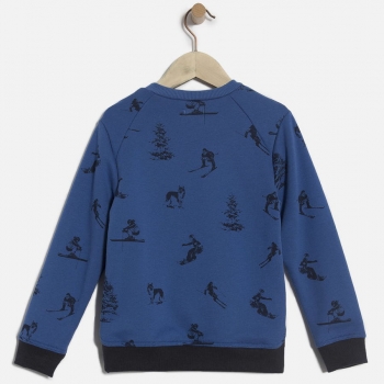 IKKS garcon Nordik Winter sweatshirt bleu canard